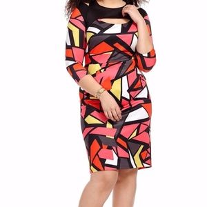 Jete Fall Geometric Cut Out Sheath Dress